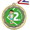 Medaille Tennis Groen 2e plaats Jongen