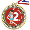 Medaille Tennis Rood 2e plaats jongen