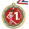 Medaille Tennis Rood 1e plaats Meisje