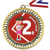 Medaille Tennis Rood 2e plaats Meisje