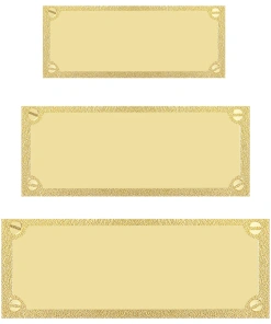 Aluminium Graveerplaat - Rechthoek Met Schroef - Goud - G31