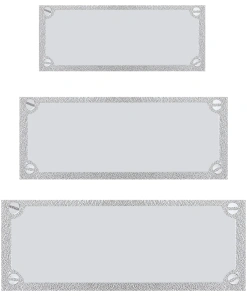 Aluminium Graveerplaat - Rechthoek Met Schroef - Zilver - G31