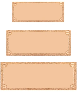 Aluminium Graveerplaat - Rechthoek Met Schroef - Brons - G31