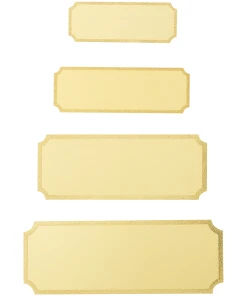 Aluminium Graveerplaat - Rechthoek Met Inkeping - Goud - G47