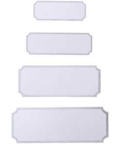 Aluminium Graveerplaat - Rechthoek Met Inkeping - Zilver - G47