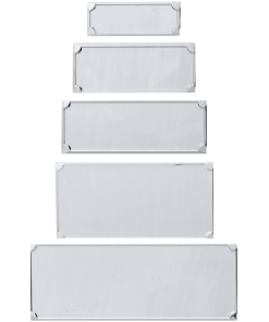 Aluminium Graveerplaat - Rechthoek - Zilver - G21